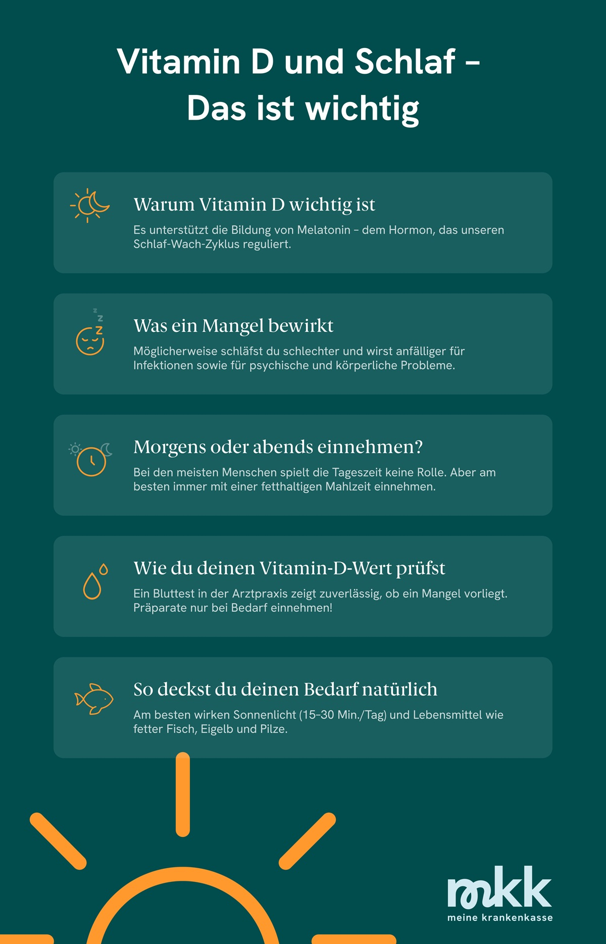 Warum sich der Vitamin-D-Spiegel einer Person auf den Schlaf auswirken kann.