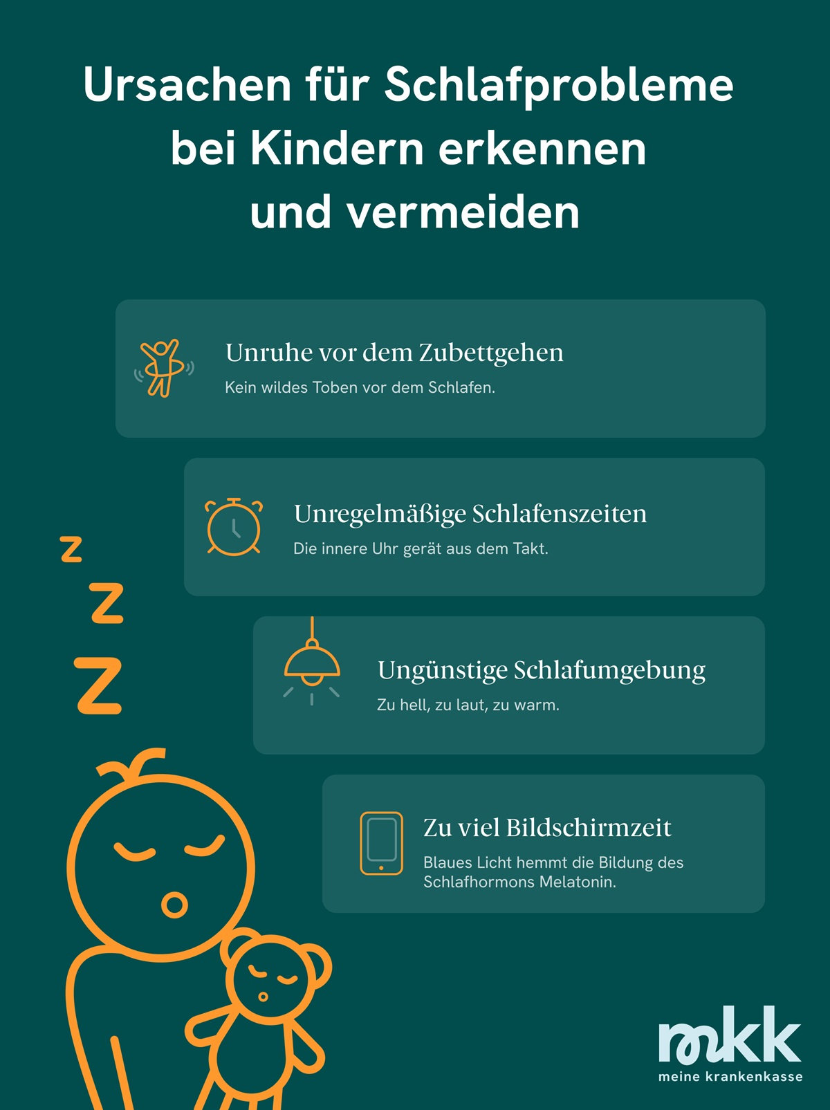 Ursachen f&uuml;r Schlafprobleme bei Kindern erkennen und vermeiden.