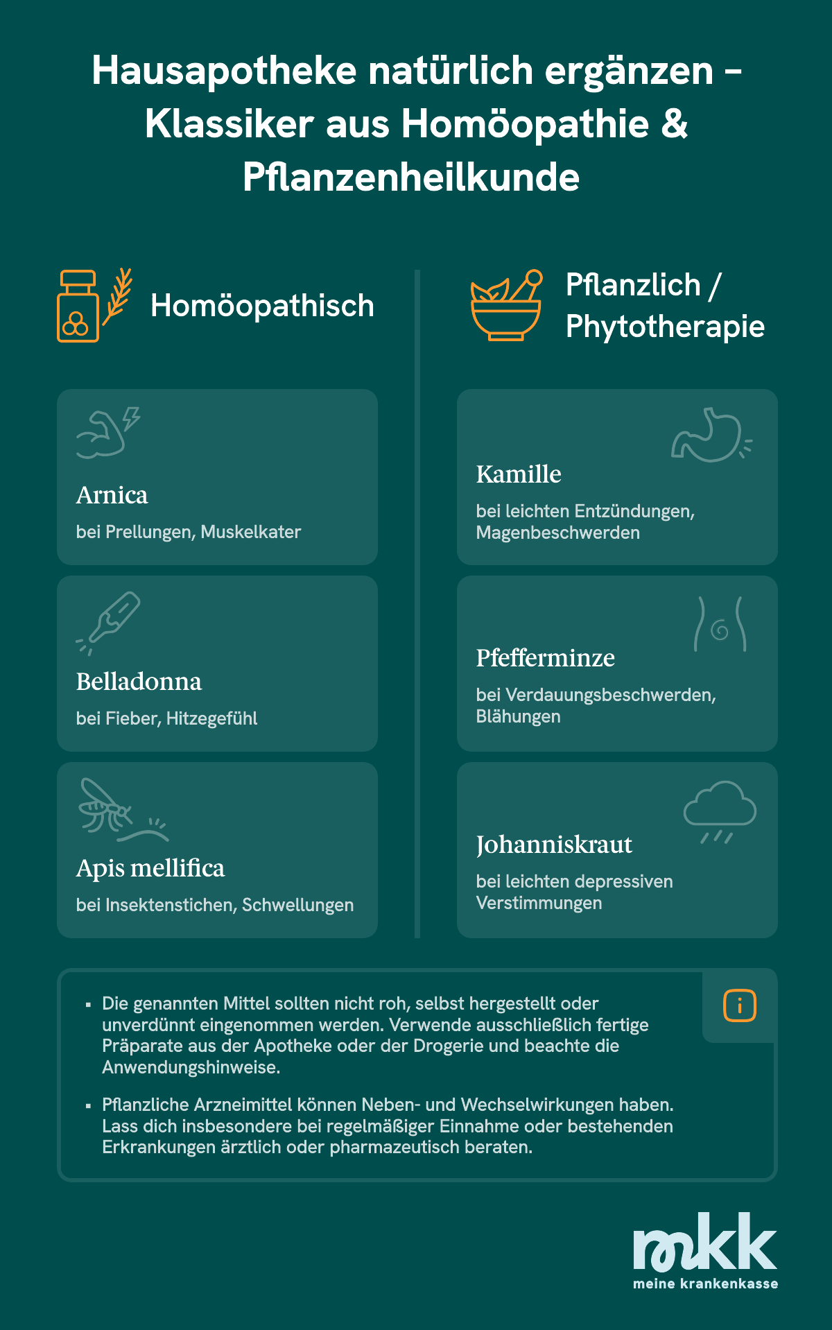 Mit diesen Klassikern aus Hom&ouml;opathie und Pflanzenheilkunde kannst du deine Hausapotheke erg&auml;nzen.