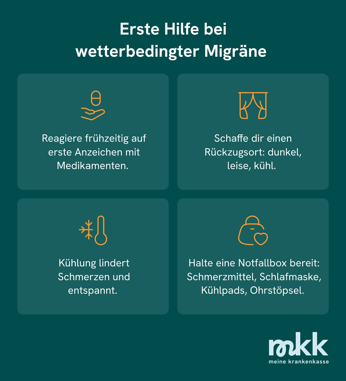 Erste Hilfe bei wetterbedingter Migr&auml;ne