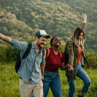 Wandergruppe in den Bergen