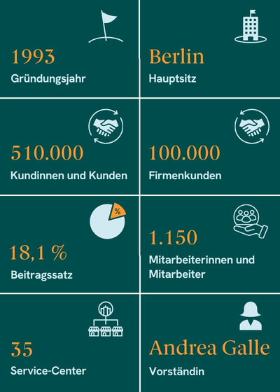 Grafik mit den wichtigsten Daten zur mkk - meine krankenkasse