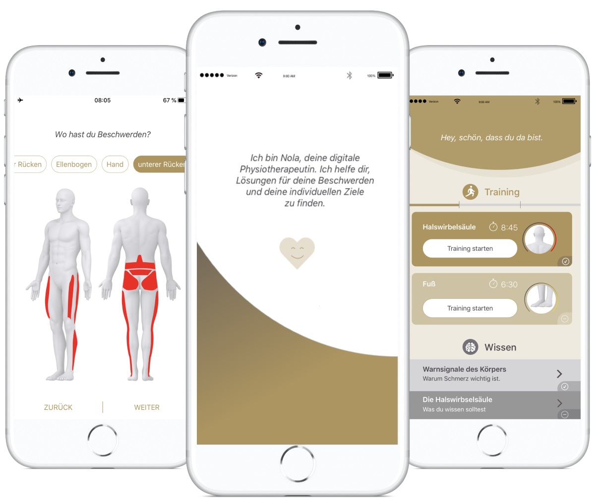 Beispiele der Nola-App als Handydarstellung
