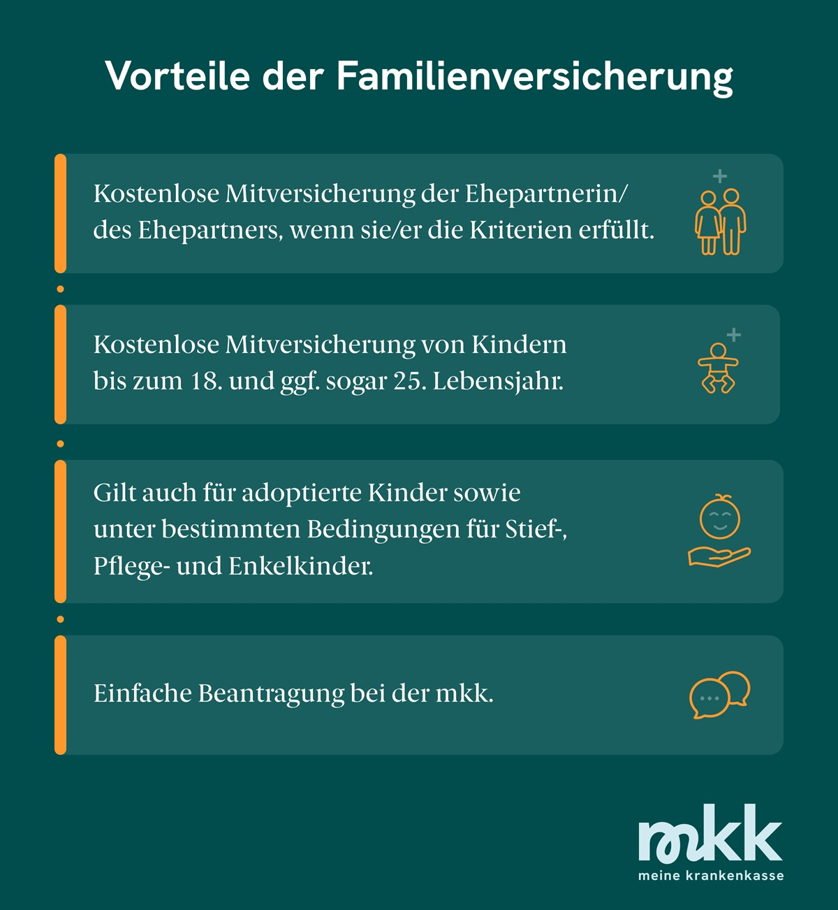 Vorteile der Familienversicherung kurz zusammengefasst