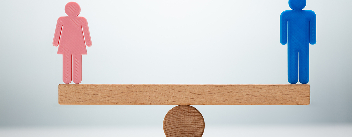 Balance zwischen Frau und Mann