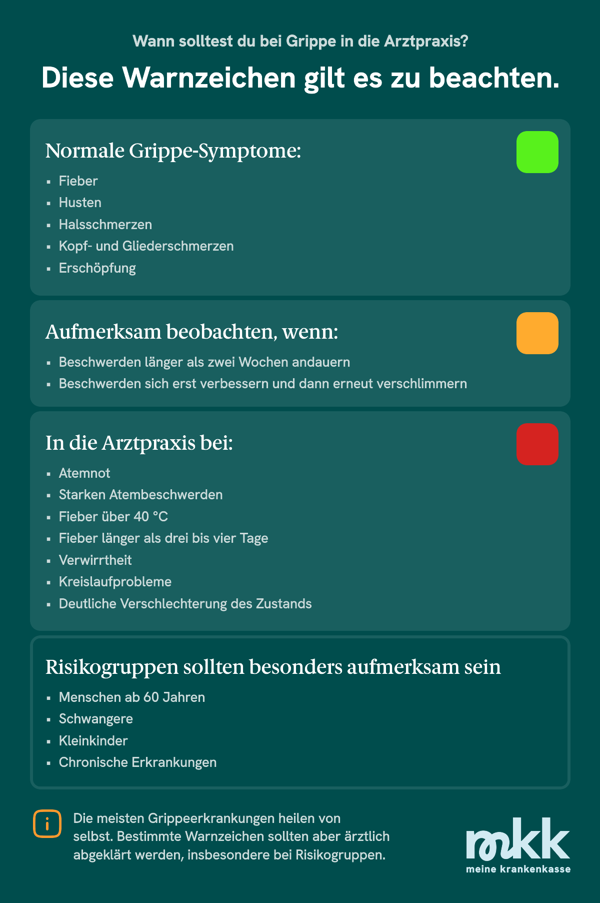 Grippe behandeln: Wann sollte ich zum Arzt?