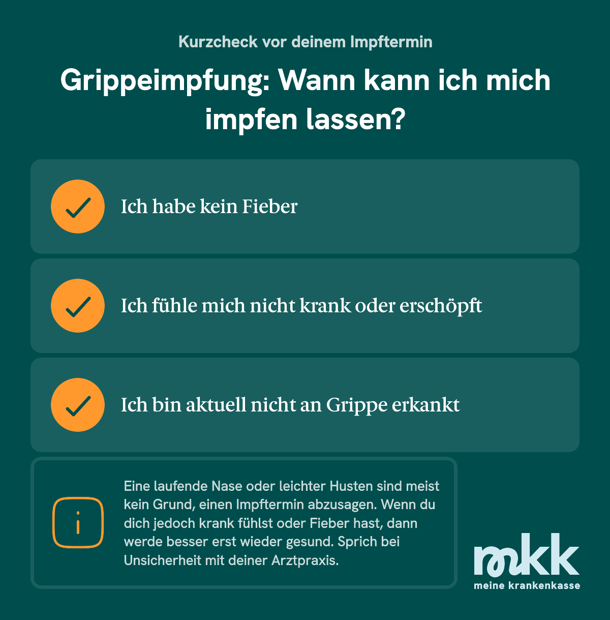 Auch mit einer leichten Erk&auml;ltung kann man sich gegen Grippe impfen lassen.