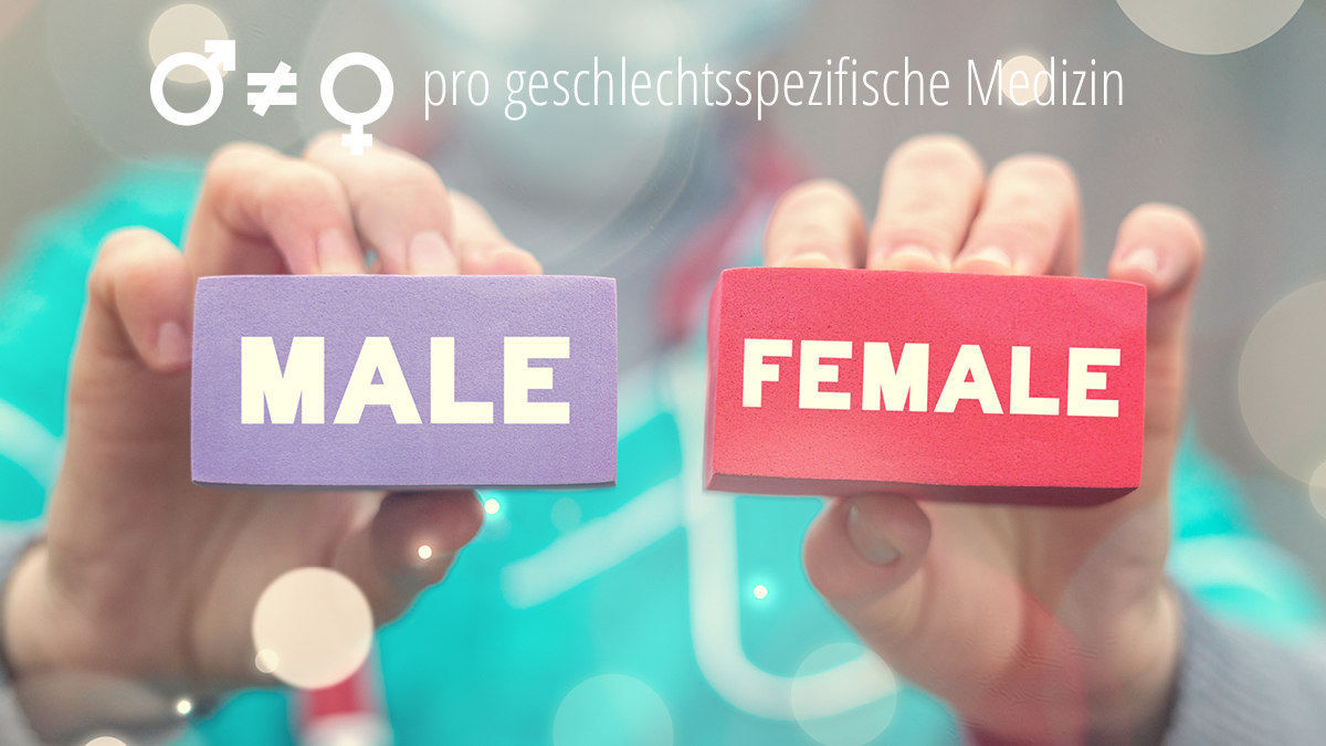 zwei H&auml;nde, die Schilder mit der Aufschrift weiblich und m&auml;nnlich zeigen