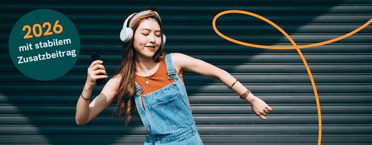 Tanzendes M&auml;dchen mit Kopfh&ouml;rer