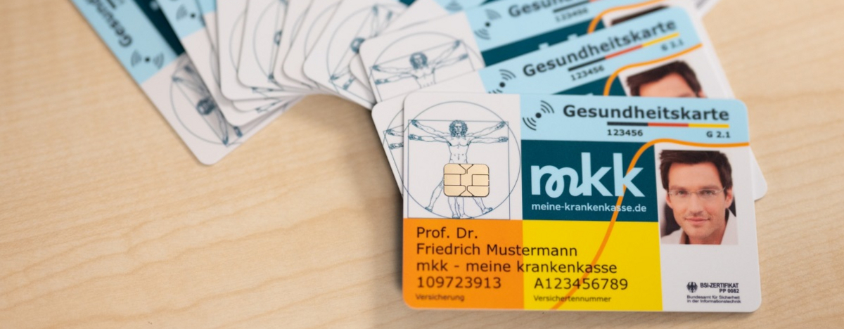 F&auml;cher aus elektronischen Gesundheitskarten der mkk &ndash; meine krankenkasse